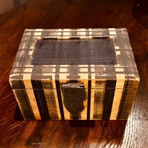 Wooden Box With Slate Closure